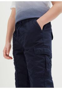 bonprix - Bermudy bojówki chłopięce z gumką w talii, z czystej bawełny, Regular Fit. Kolor: niebieski. Materiał: bawełna #3