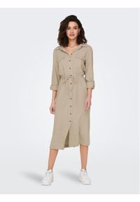 only - Sukienka koszulowa ONLY. Kolor: szary. Typ sukienki: koszulowe #1