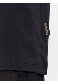 Napapijri T-Shirt S-Faber NP0A4HQE Czarny Regular Fit. Kolor: czarny. Materiał: bawełna