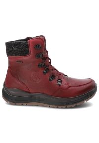 Bordowe Botki G-Comfort Modne Buty damskie. Okazja: na co dzień. Kolor: czerwony. Materiał: skóra. Styl: casual, elegancki #5
