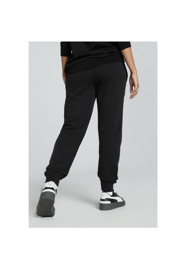 Puma - Damskie spodnie dresowe z małym logo No.1 ESS PUMA Black. Kolor: czarny. Materiał: dresówka, bawełna
