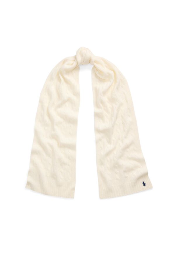 Polo Ralph Lauren Szalik 455956296002 Écru. Kolor: kremowy. Materiał: wełna