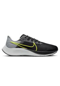 Buty do biegania męskie Nike Air Zoom Pegasus 38. Zapięcie: sznurówki. Kolor: biały, czarny, wielokolorowy. Materiał: syntetyk, materiał. Szerokość cholewki: normalna. Model: Nike Zoom #1