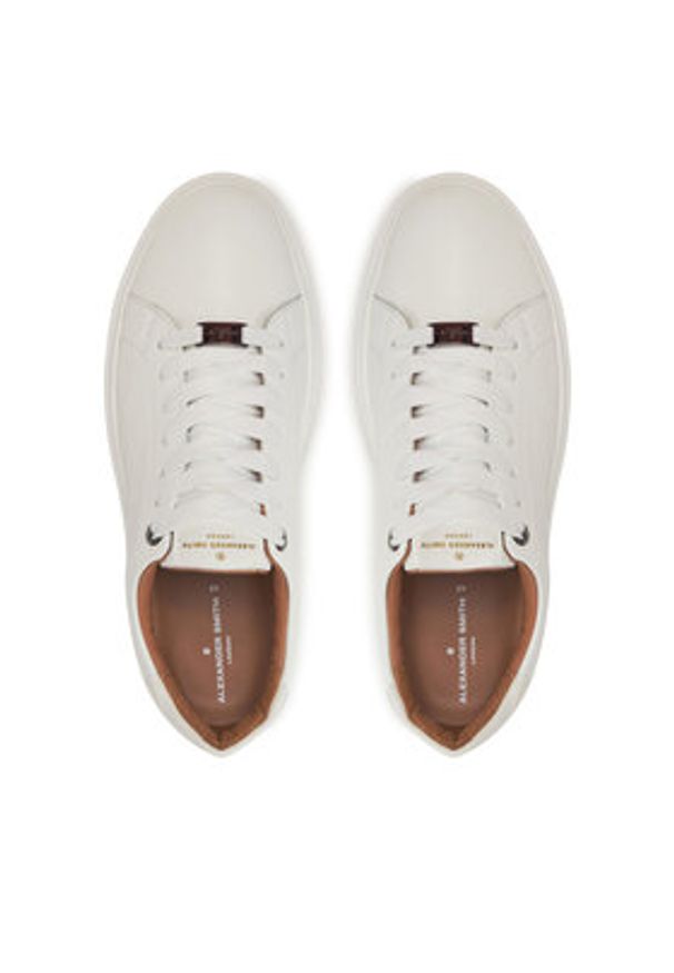 Alexander Smith Sneakersy London Man 9064 Biały. Kolor: biały. Materiał: skóra
