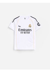 Reserved - T-shirt Emirates - biały. Kolor: biały. Materiał: dzianina #1