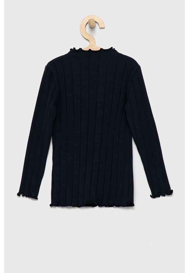 Name it longsleeve dziecięcy kolor granatowy. Kolor: niebieski. Materiał: materiał, bawełna. Długość rękawa: długi rękaw. Długość: długie