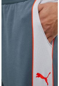 Puma spodnie dresowe męskie wzorzyste. Kolor: szary. Materiał: dresówka #2