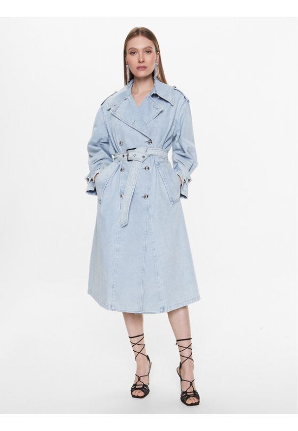 Pinko Trencz Partita 100586 A0MX Niebieski Regular Fit. Kolor: niebieski. Materiał: bawełna