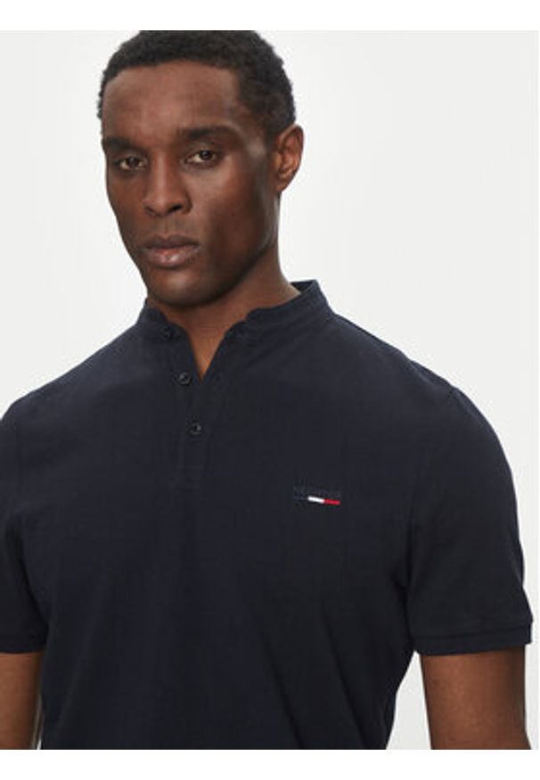 Hechter Paris T-Shirt 74006 100912 Granatowy Regular Fit. Kolor: niebieski. Materiał: bawełna