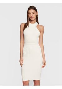 Guess Sukienka dzianinowa Janice W3RK28 Z2YJ2 Écru Slim Fit. Materiał: wiskoza