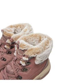 skechers - Skechers Botki Snow Worries 167882/MVE Różowy. Kolor: różowy. Materiał: skóra, zamsz