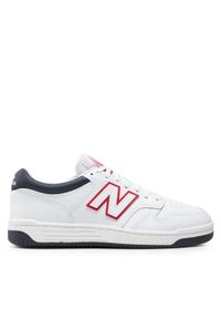 New Balance Sneakersy BB480LWG Biały. Kolor: biały. Materiał: skóra