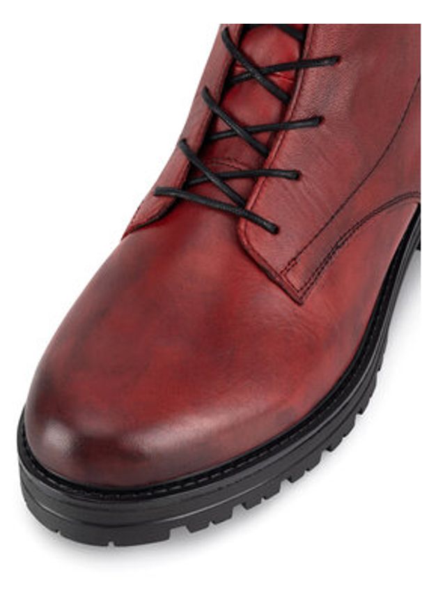 Remonte Trzewiki D2278-36 Czerwony. Kolor: czerwony. Materiał: skóra