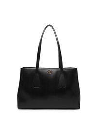 Calvin Klein Torebka Ck Medium Work Tote LV04F3442G Czarny. Kolor: czarny. Materiał: skórzane #3