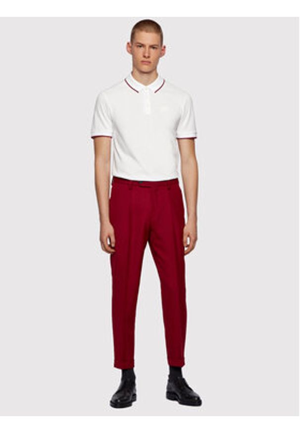 BOSS - Boss Polo Parlay 101 50445486 Biały Regular Fit. Typ kołnierza: polo. Kolor: biały. Materiał: bawełna