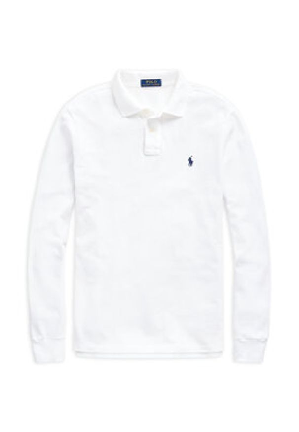 Polo Ralph Lauren Polo 710680790001 Biały Custom Slim Fit. Typ kołnierza: polo. Kolor: biały. Materiał: bawełna