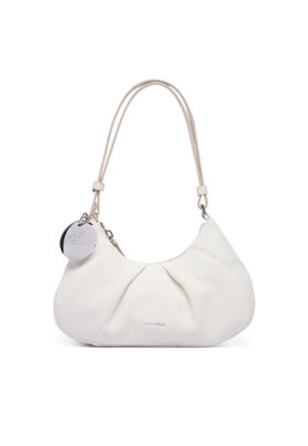 Calvin Klein Torebka Engraved Hw LV04F3554G Biały. Kolor: biały. Materiał: skórzane