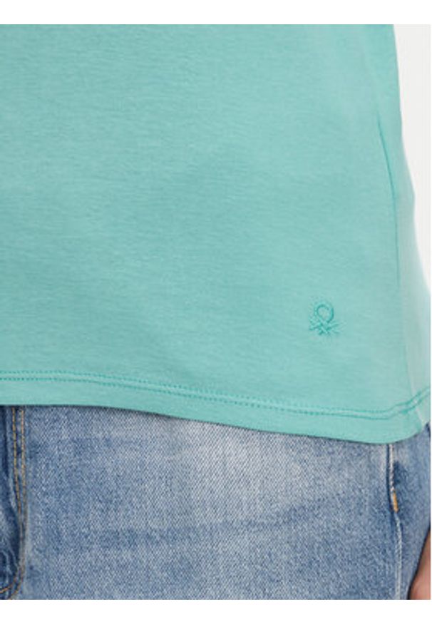 United Colors of Benetton - United Colors Of Benetton Bluzka 3GA2E16A1 Zielony Regular Fit. Kolor: zielony. Materiał: bawełna