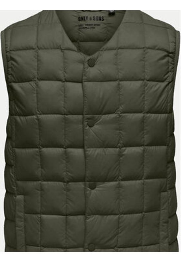 Only & Sons Kamizelka Gavin 22030622 Zielony Regular Fit. Kolor: zielony. Materiał: syntetyk