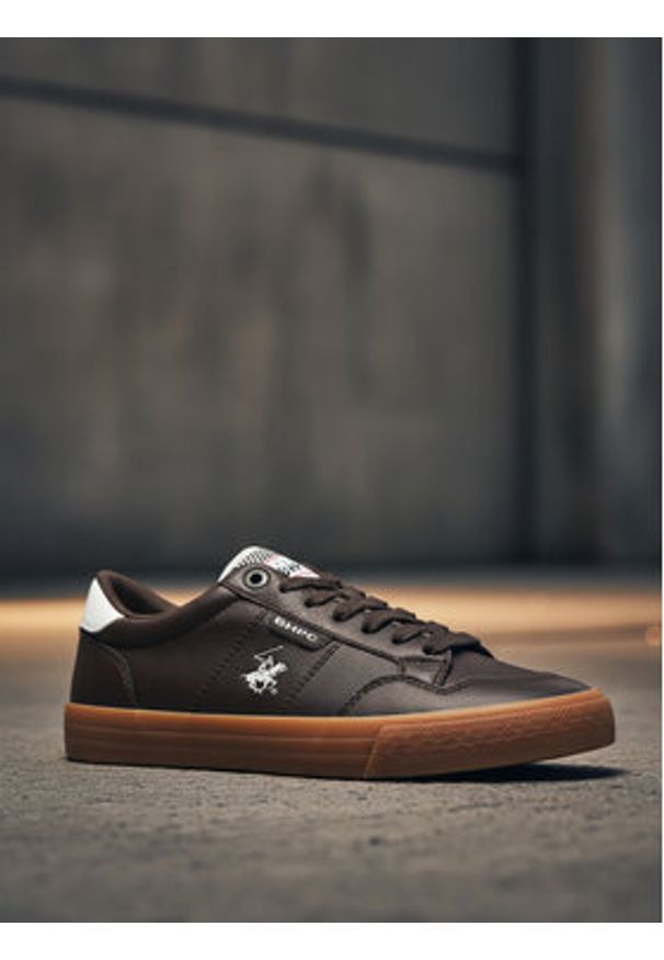 Beverly Hills Polo Club Sneakersy CEO-V5-FALCO Brązowy. Kolor: brązowy. Materiał: materiał