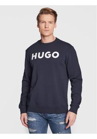 Hugo Bluza Dem 50477328 Granatowy Regular Fit. Kolor: niebieski. Materiał: bawełna