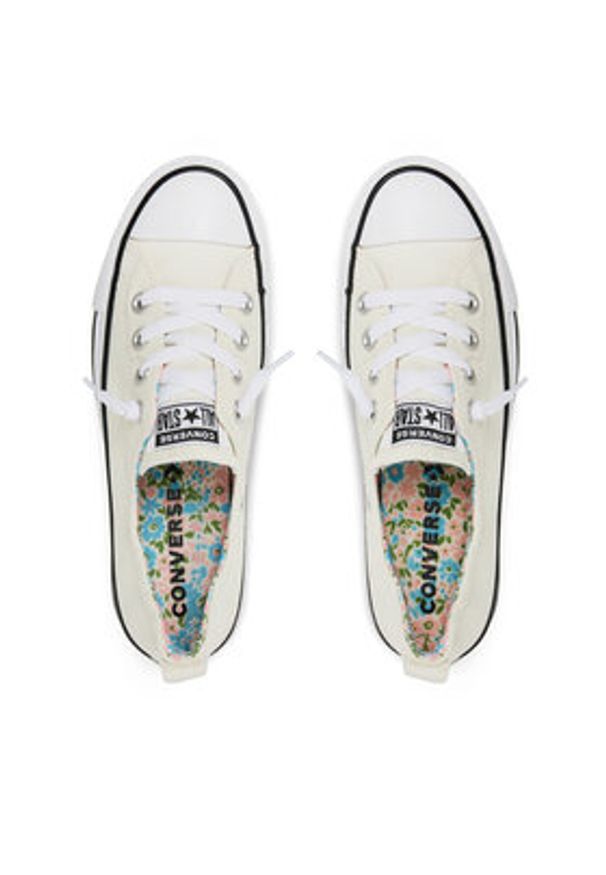 Converse Trampki Chuck Taylor All Star Shoreline Mini Flowers A14970C Écru. Kolor: kremowy. Materiał: materiał