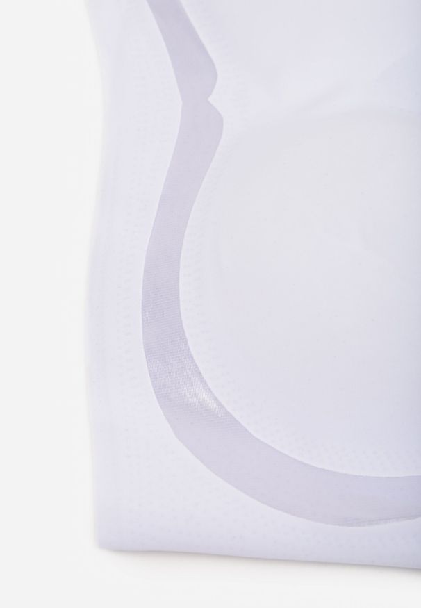 Born2be - Biały Biustonosz z Usztywnianymi Miseczkami i Transparentną Wstawką Zeriga. Kolor: biały