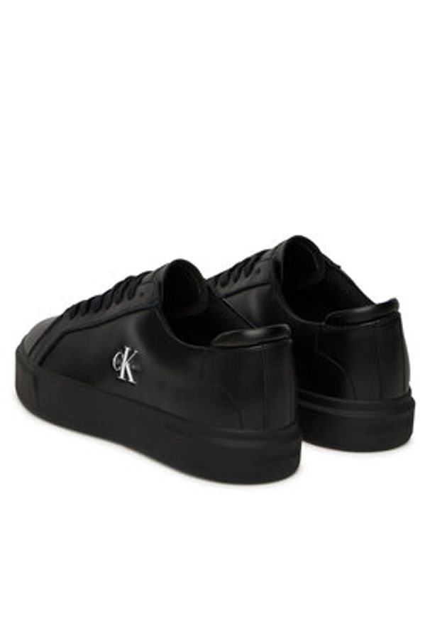 Calvin Klein Sneakersy Basket Cupsole Laceup Lth Ml YW0YW01945 Czarny. Kolor: czarny. Materiał: skóra