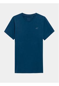 4f - 4F T-Shirt 4FAW23TTSHM0876 Niebieski Regular Fit. Kolor: niebieski. Materiał: bawełna #4