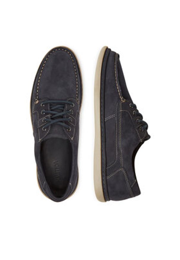 Nautica Półbuty VITO-24 MB Granatowy. Kolor: niebieski. Materiał: nubuk, skóra