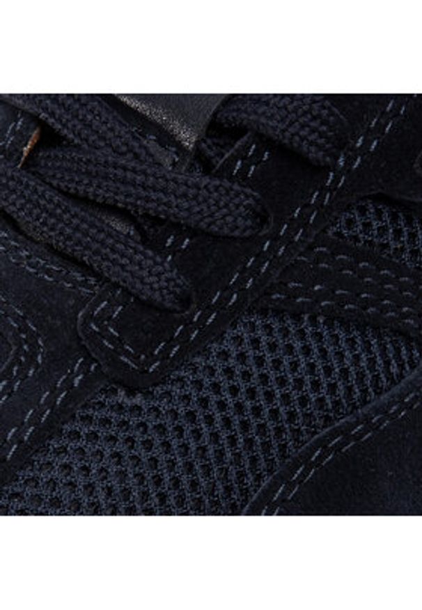 Geox Półbuty U Snake K U4207K 02214 C4002 Granatowy. Kolor: niebieski. Materiał: skóra, zamsz