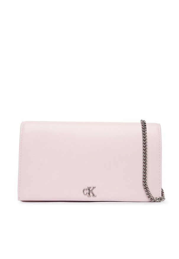 Calvin Klein Torebka Ck Wallet On Chain LV04F3319G Bordowy. Kolor: czerwony. Materiał: skórzane