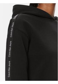Calvin Klein Jeans Bluza Logo Elastic Hoodie J20J223078 Czarny Regular Fit. Kolor: czarny. Materiał: syntetyk #4