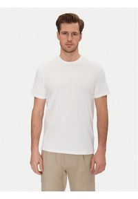 Calvin Klein Jeans T-Shirt LV040HM265 Biały Regular Fit. Kolor: biały. Materiał: bawełna
