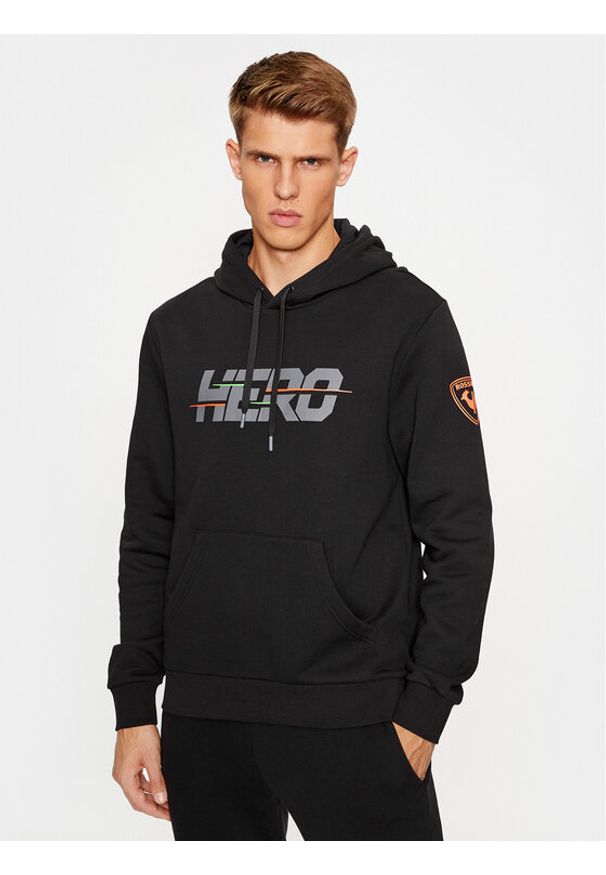 Rossignol Bluza Hero Hoodie RLMMS11 Czarny Regular Fit. Kolor: czarny. Materiał: bawełna