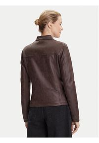 Desigual Kurtka z imitacji skóry Basic 25WWEW43 Brązowy Regular Fit. Kolor: brązowy. Materiał: skóra #6