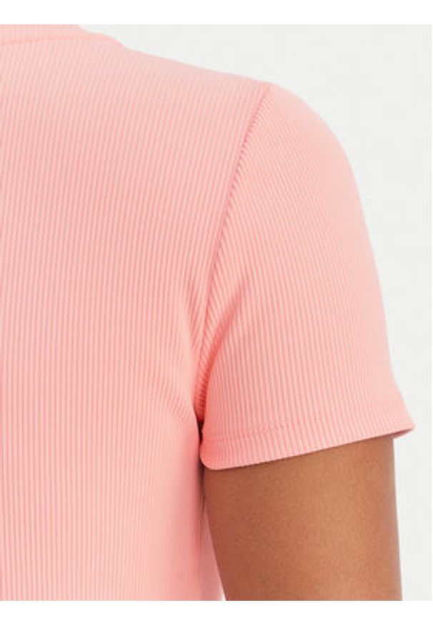 Fracomina T-Shirt FP26ST3001J42701 Koralowy Slim Fit. Kolor: pomarańczowy. Materiał: syntetyk