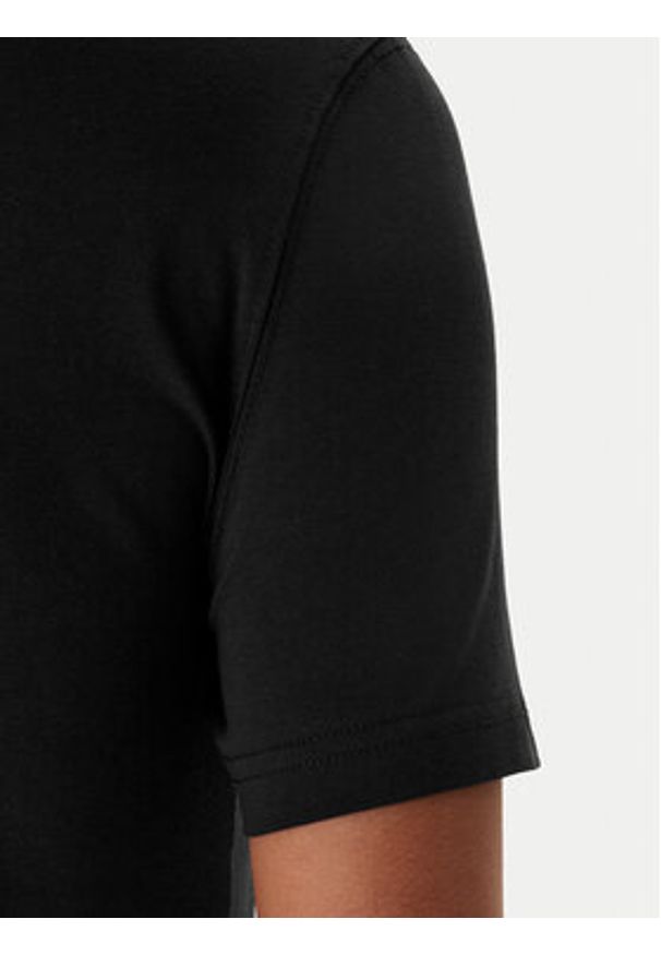 Versace Jeans Couture T-Shirt 80HAHT02 CJ03T Czarny Slim Fit. Kolor: czarny. Materiał: bawełna