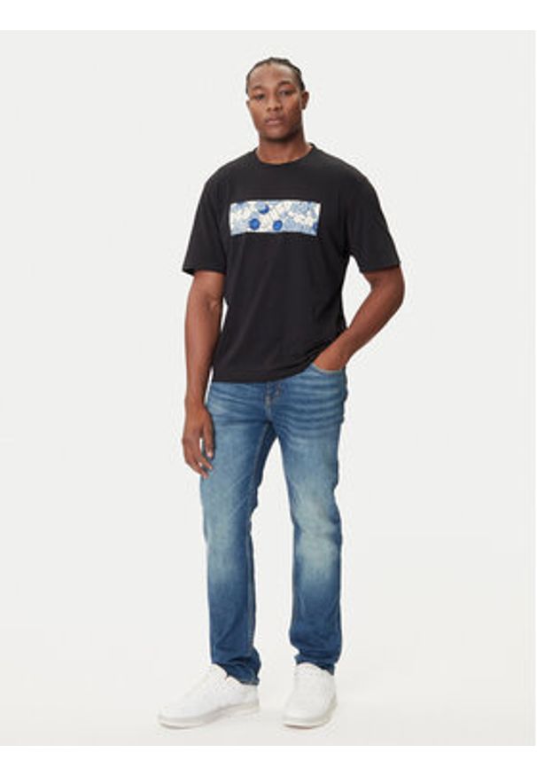 Hugo - HUGO T-Shirt Nurix 50545128 Czarny Regular Fit. Kolor: czarny. Materiał: bawełna
