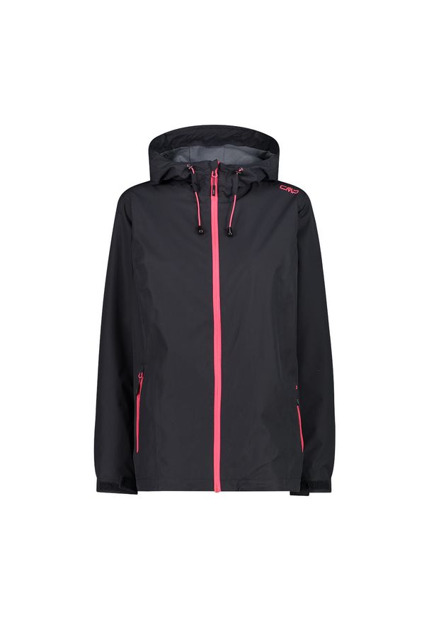 Kurtka przeciwdeszczowa damska z kapturem CMP. Typ kołnierza: kaptur. Kolor: szary, czarny, brązowy, wielokolorowy. Sport: turystyka piesza