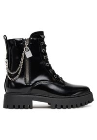 Guess Botki FLTFRO ELE10 Czarny. Kolor: czarny. Materiał: skóra