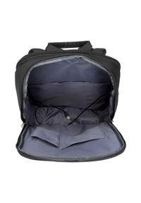 Wittchen - Męski plecak na laptopa 15,6” z zaokrągloną klapą. Kolor: czarny. Materiał: poliester. Wzór: napisy, aplikacja. Styl: klasyczny #6