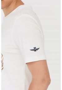 Aeronautica Militare - AERONAUTICA MILITARE Biały bawełniany t-shirt męski, Rozmiar XXL. Kolor: biały. Materiał: bawełna. Długość rękawa: krótki rękaw. Długość: krótkie