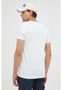 Samsoe & Samsoe - Samsoe Samsoe t-shirt bawełniany kolor biały gładki. Kolor: biały. Materiał: bawełna. Wzór: gładki. Styl: klasyczny #4