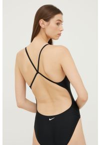 Nike jednoczęściowy strój kąpielowy Cutout kolor czarny miękka miseczka. Kolor: czarny. Materiał: poliester, skóra #3