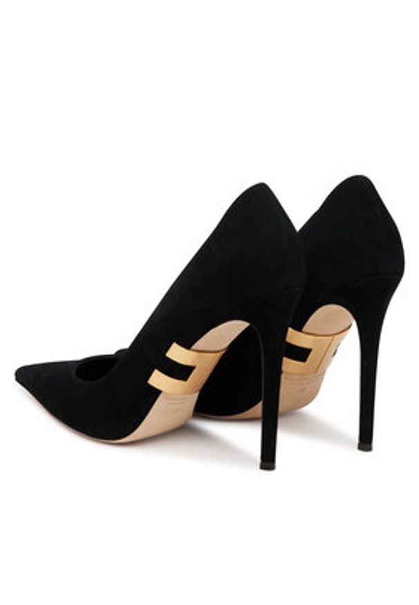 Elisabetta Franchi Szpilki SA-16L-62E2-V590 Czarny. Kolor: czarny. Materiał: zamsz, skóra. Obcas: na szpilce