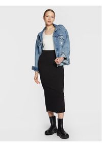 Calvin Klein Spódnica midi Q-Nova K20K205339 Czarny Slim Fit. Kolor: czarny. Materiał: syntetyk #5