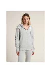 Bluza z kapturem Hummel hmlLEGACY zip. Typ kołnierza: kaptur. Kolor: szary. Sport: fitness