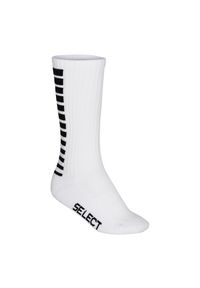 SELECT - Skarpety piłkarskie treningowe męskie długie Select Striped białe. Kolor: biały. Sport: piłka nożna #1