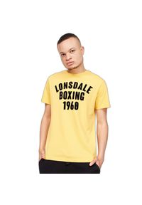 Koszulka Lonsdale Pitsligo. Kolor: żółty, czarny, wielokolorowy. Materiał: jersey, bawełna #1